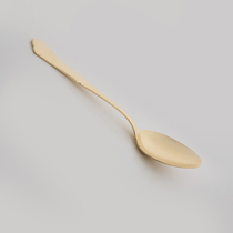 日本进口Elfin经典亚光金色不锈钢勺子家用主餐勺调羹餐具 18.3cm