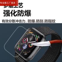 适用苹果Apple Watch S4手表贴膜苹果S5/S7/SE/S6代智能手表膜40mm45mm屏幕保护膜镜片新款蜂窝非钢化膜