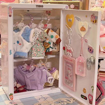 棉花娃娃的衣柜20cm棉花娃娃家具套装衣柜展示箱15cm衣柜娃衣收|