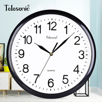 TELESONIC天王星客厅挂钟时尚挂表静音创意简约时钟现代石英钟表