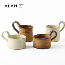 alaniz南兹M系列陶瓷咖啡杯早餐杯子复古挂耳马克杯家用欧式水杯