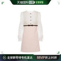 【99新未使用】香港直邮Miu Miu 缪缪 女士 绉纱迷你连衣裙 MF429