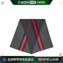 【99新未使用】香港直邮GucciGUCCI 古驰 男士GG图案条纹羊毛围巾