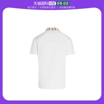 香港直邮VERSACE 男士白色标志刺绣短袖POLO衫 A87402-1A01552-A1