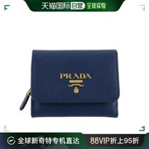 【99新未使用】香港直邮PRADA 蓝色女士零钱包 1MH044-QWA-F068Z