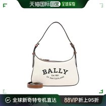 香港直邮BALLY/巴利女包 女士字母印花织物拼皮手提单肩包斜挎包