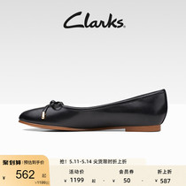 Clarks其乐女鞋春夏季时尚浅口单鞋舒适平底芭蕾舞鞋船鞋仙女鞋