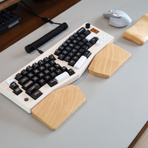 桌面搭配客制化机械键盘护腕实木手托办公游戏电竞有无线青茶红轴
