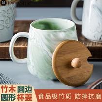 竹杯盖马克杯盖通用水杯盖茶杯杯盖木质圆形水杯配件万能配竹盖子