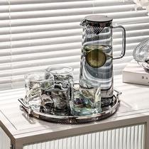 玻璃冷水壶家用水杯套装高颜值客厅杯子套装家庭待客喝水杯具