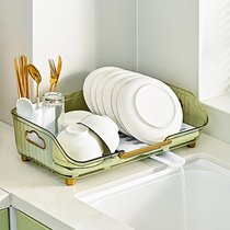 厨房沥水碗柜放碗箱装碗碟盘餐具家用台面碗架置物架子碗筷收纳盒
