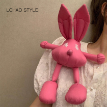 怪趣公仔粉色卡通兔子大号兔子胸针衣服装饰品个性时尚可爱布艺