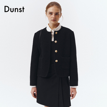 Dunst张含韵同款女士羊毛经典毛圈花呢夹克小香风短外套UDJA3A204