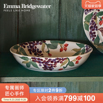 Emma Bridgewater 玫瑰果与接骨木果陶瓷意面碗家用沙拉碗餐具