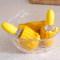 玉米叉子吃玉米防烫神器吃玉米隔热棒不锈钢水果叉儿童安全折叠叉