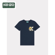KENZO 24春夏新品童装老虎图案字母LOGO休闲圆领套头短袖T恤