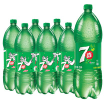 百事可乐七喜柠檬味汽水2升*6瓶大瓶装整箱碳酸饮料7喜年货饮品