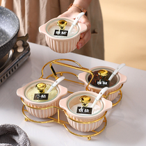 日式陶瓷调味罐组合装调料盒家用盐罐厨房佐料套装用品创意味精瓶