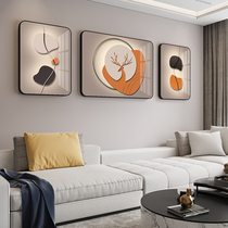 北欧麋鹿客厅装饰画轻奢高级感沙发背景墙新款三联挂画寓意好壁画