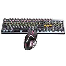 RK528无线朋克机械键盘鼠标套装青轴办公电竞游戏蓝牙有线三模