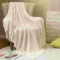ins空调沙发盖毯色素雅床尾毯办公室午睡毯沙发毯流苏针织毛毯