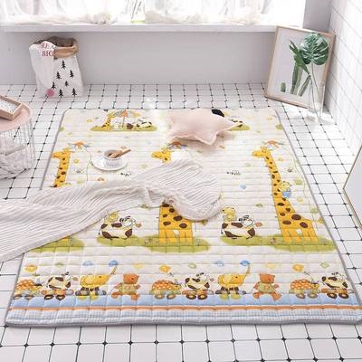 垫棉卧室防滑可折叠垫儿童婴儿爬行洗地爬机地毯100纯棉全爬垫％