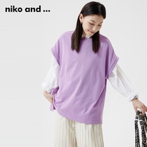 niko and ...【博主同款】2024年春季宽松可拆卸袖女卫衣973414