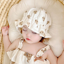 春秋季婴儿帽子超洋气男女宝宝纱布盆帽婴幼儿遮阳帽儿童渔夫帽