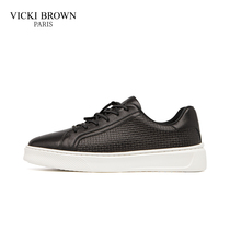 VICKI BROWN休闲板鞋商务老爹鞋百搭增高男鞋男士男款黑色新款