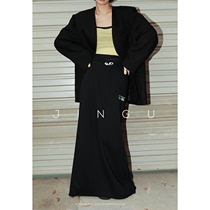 晶咕黑标女装全尺码系列24新款春季经典高级感刺绣长款针织半身裙