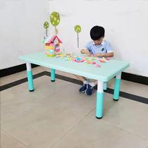 幼儿园桌椅 儿童学习桌子 六人长方桌可升降 儿童塑料桌定制