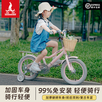 凤凰儿童自行车女孩宝宝3-6-8-10岁公主款脚踏小孩男孩单车女童车