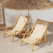 躺椅折叠午休户外沙滩椅家用午睡办公室两用椅懒人椅阳台晒太阳椅