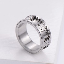 厂家钛钢饰品批发时尚带功能新款男士不锈钢可转动齿轮戒指