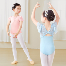 儿童舞蹈服短袖女童芭蕾舞练功服套装幼儿中国舞服吊带形体体操服