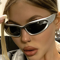 蒸汽朋克工业风太阳镜欧美Y2K辣妹墨镜时尚未来感个性运动护目镜