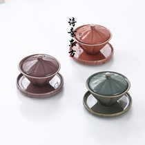 越窑青瓷茶具家用会客三才中式高端盖碗功夫茶茶道盒装送礼定制