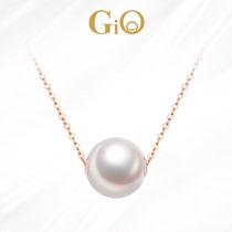 母亲节礼物GiO珠宝 天然淡水珍珠项链路路通单颗吊坠18k金送妈妈