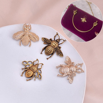 微奇 适用gucci蜜蜂箱包配件化妆包改造蜜蜂金属金色DIY改装挂饰