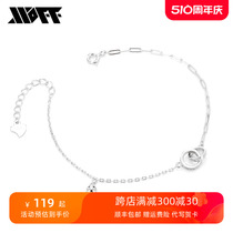 XXOFF环环相扣手链925银排钻圆珠花式小众设计拼接手链闺蜜礼物