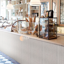 粗糙米白陶土长条马赛克咖啡店餐厅门面吧台卫浴墙面设计师款瓷砖