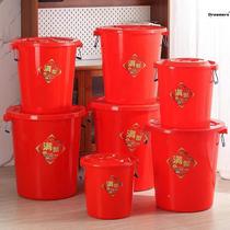 。塑料桶带盖家用储水罐桶子喜事桶塑料桶大号加厚桶摔不烂发酵桶