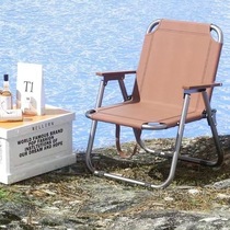 克米特户外折叠椅靠背露营椅子超轻便携式加固加粗钓鱼沙滩椅凳子