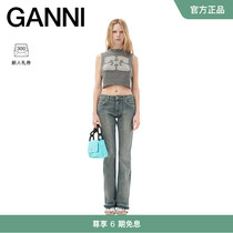 【明星同款】GANNI女装 Iry做旧设计低腰微喇牛仔裤长裤 J1206091