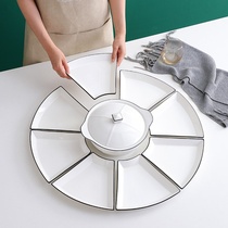 陶瓷圆桌餐盘组合圆形家用创意中式海鲜菜盘火锅聚会拼盘套装组合