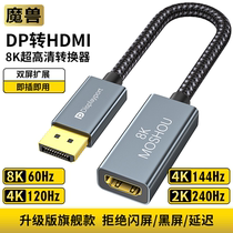 魔兽DP 1.4转HDMI 2.1版转接头器电脑显卡接电视4K 120Hz/8K 60Hz
