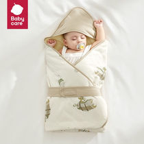 babycare纯棉婴儿抱被秋冬夹棉新生儿包被初生襁褓包巾产房包单多