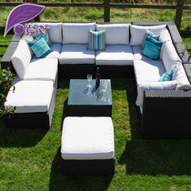 紫叶户外家具藤编沙发室外花园阳台沙发庭院休闲沙发组合别墅沙发