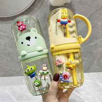 儿童旅行洗漱套装可爱卡通洗漱口杯旅行刷牙杯儿童牙刷牙膏收纳盒