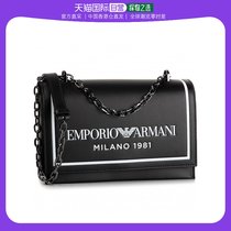 香港直邮EMPORIO ARMANI 女士黑色皮革单肩包 Y3E123-YSO3I-88007